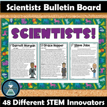 Preview of STEM Scientists of the Week or Month Bulletin Board Set Bundle 48 Role Models