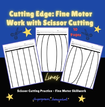 Preview of Cutting Edge: Fine Motor Work with Scissor Cutting - Lines
