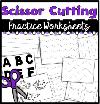 Preview of Scissor Cutting Practice Worksheets - Fine Motor Skills - OT