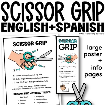 Scissor Grip {Parent Info Sheet and Poster} by Miss M's Reading Resources