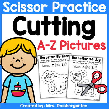 Preview of Scissor Practice - Cutting A-Z Pictures
