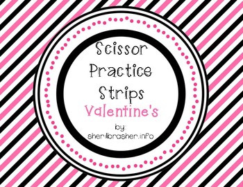 Preview of Scissor Practice Strips: Valentine's Pack, Large