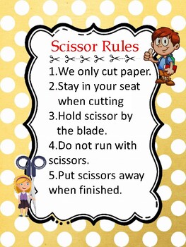 Scissor Rule Poster by Refine Montessori | Teachers Pay Teachers
