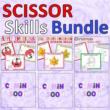 Preview of Scissor Skill Bundle Scissor Cutting For Preschool and Early Elementary