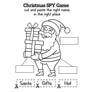 Scissor Skills Christmas Worksheets, Cut and Paste Christmas Printables ...