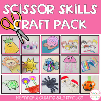 Preview of Scissor Skills Cutting Practice Craft Pack