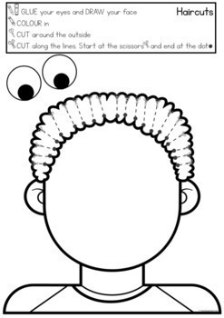 FREE Printable Scissors Skills Haircut Worksheets - Little Lions