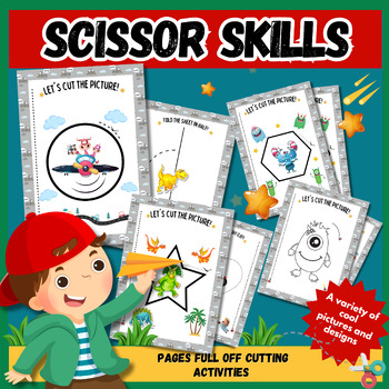 Scissor Skills Development: 40 Pages of Fun Activities, 8.5x11 PDF