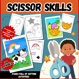 Scissor Skills Cutting Practice with cute craft( Color Cut