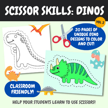 Color, Cut, & Create Dinosaurs: Scissor Activity Book for Kids – Hammer and  Jacks