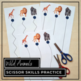 Scissor Skills Practice | Wild Animals