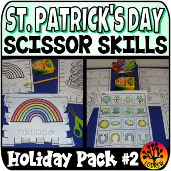 Preview of Scissor Skills Saint Patrick's Day Scissors Practice Cut and Paste No Prep