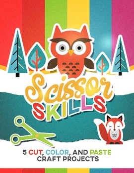 Preview of Scissor Skills Sampler Pack: 5 Color, Cut & Paste “Craftivities” for Kids