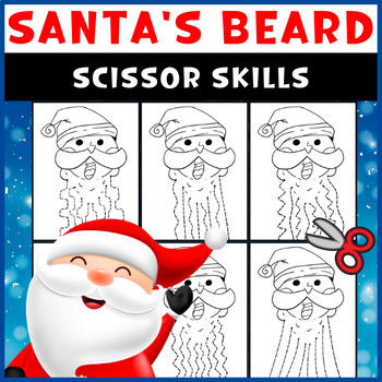 Scissors Skills Christmas Scissors Practice Cards, Santa's beard, Elves  Haircut