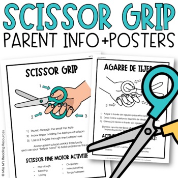 Preview of Scissor Skills | Scissor Grip Poster | Fine Motor Cutting Practice