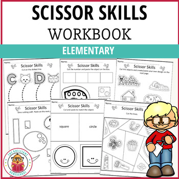 👉 Cutting with Scissors - Scissor Skills Activity Workbook