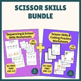 Scissor Skills Worksheets Bundle- Cut and Paste Worksheets