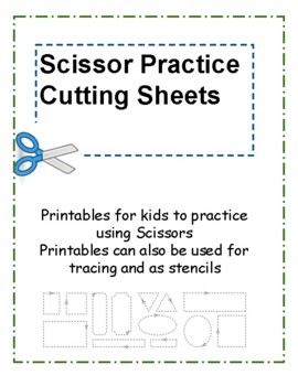 Scissor practice cutting package by EducationalFinds | TPT