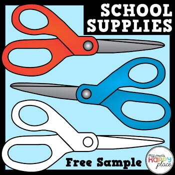 Kids pair scissors school clip art Royalty Free Vector Image