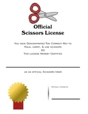 Scissors License Certificate