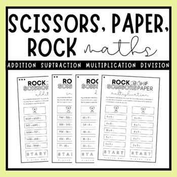 Preview of Scissors Paper Rock Maths Game