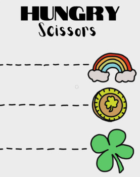 Preview of Scissors Practice - Hungry Scissors - St. Patrick's Day