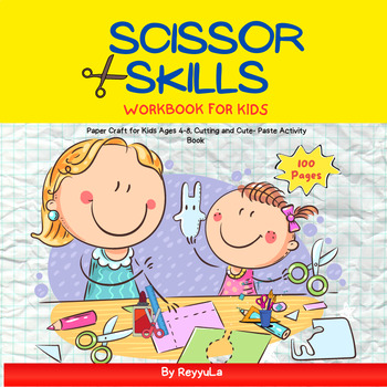Scissors Skills Activity Workbook, Cutting Activities Pack Worksheets