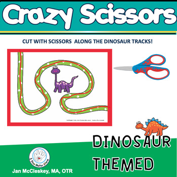 Preview of Scissors Skills DINOSAURS