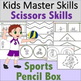 Scissors Skills - Sports-Themed Pencil Box Activties
