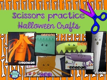 Scissors practice Halloween Crafts