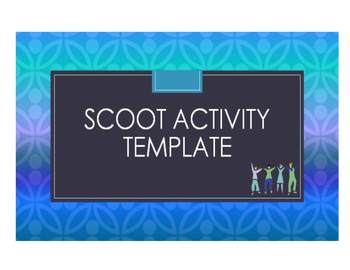Preview of Scoot Activity/Task Card Template That You Can Customize (Large Card Size)