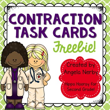 Preview of Contractions Task Cards *FREEBIE*