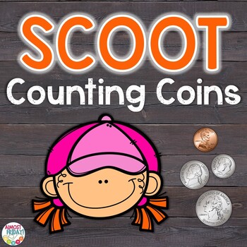 Preview of Counting Coins Scoot Game | Task Cards