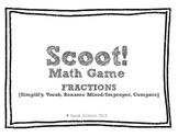 Scoot! [Fractions - Simplify, Vocab, Compare, Rename Impro