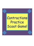 Scoot Game: Practice with Contractions for ESL or Elementa