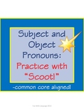 Scoot Game Task Cards for Practice with Pronouns for Common Core