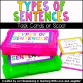 Types of Sentences Task Cards or Scoot