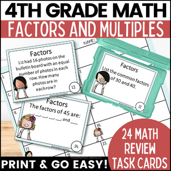 4th Grade Go Math Chapter 5 Factors and Multiples by Handy Hanlon Creations
