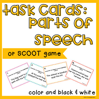 Preview of Parts of Speech Task Cards