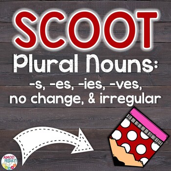 Preview of Plural Nouns Scoot Game | Task Cards