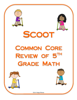 Preview of Scoot Review of Fifth Grade Math