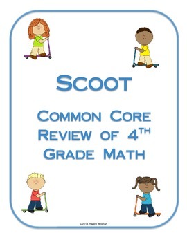 Preview of Scoot Review of Fourth Grade Math