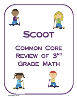 Preview of Scoot Review of Third Grade Math