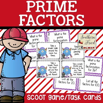 Prime Factors Scoot Game/Task Cards by Southern Fried Teachin | TpT