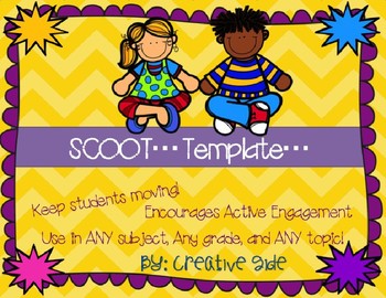 Preview of Scoot Template Editable: Use with "Any topic" or "Any Subject"