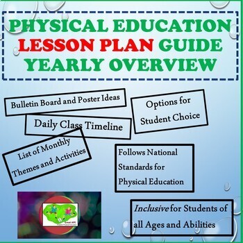 Preview of Physical Education Lesson Plan Guide and Yearly Overview
