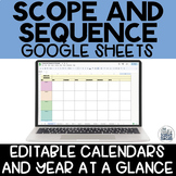 Scope and Sequence Template Google Sheets