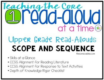 Preview of Scope and Sequence - Upper Grade Read Aloud Lesson Plans