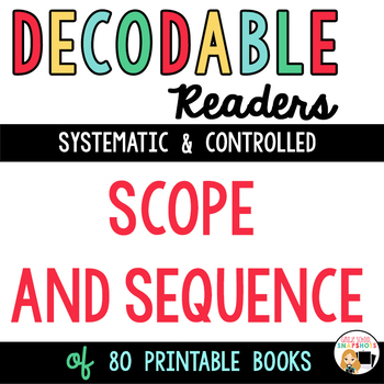 Preview of Scope and Sequence for Decodable Readers