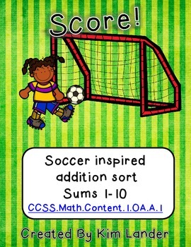 Preview of Soccer Inspired Math Centers CC Aligned